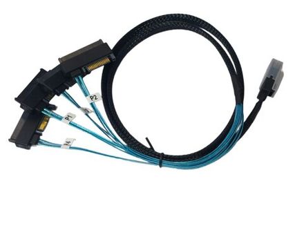 Кабель Mini SAS SFF-8087 - 4xSFF-8482 1.0м (без кабеля питания)