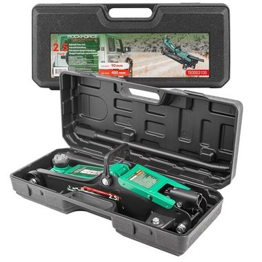 Домкрат подкатной гидравлический 2.5т (h min 90мм, h max 400мм) в кейсе RockForce##Rock FORCE RF-T830031BS(DS)