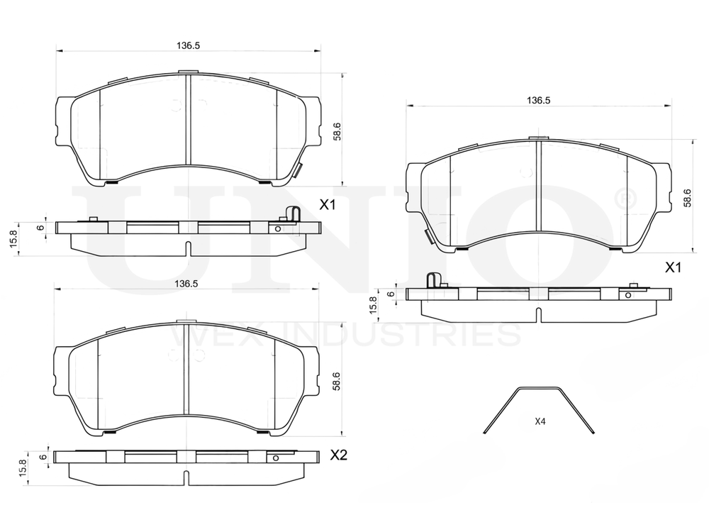 Колодки тормозные диск. передние UNIO BRP-20423