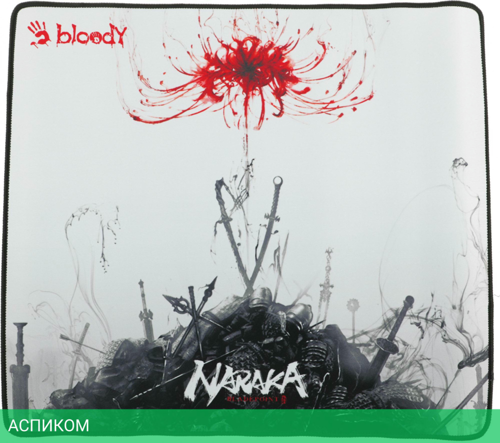 Коврик для мыши A4Tech Bloody Naraka белый/рисунок (BP-45)