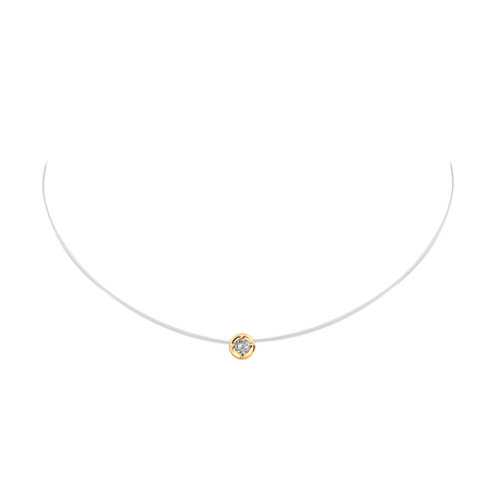 Колье-подвеска на леске-неведимке   с замочками из красного золота 585 пробы JA-L-1Л111584