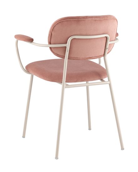 Стул Кэрол пыльно-розовый серые ножки