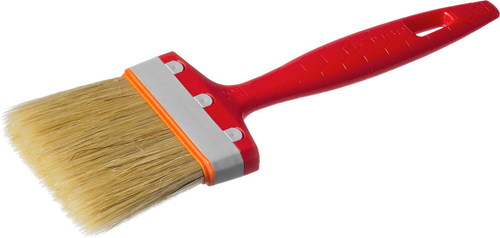 Кисть плоская ЗУБР″УНИВЕРСАЛ-СТАНДАРТ″, натуральная щетина, пластмассовая ручка, 3″/75мм