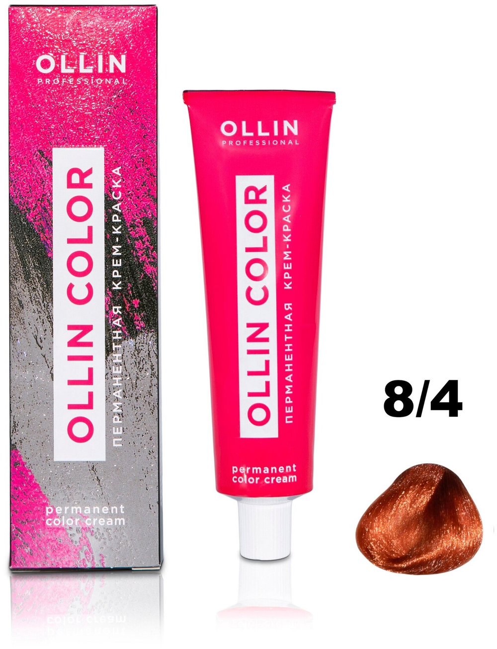 OLLIN COLOR 8/4 светло-русый медный 60мл Перманентная крем-краска для волос