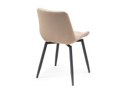 Стул на металлокаркасе Челси крутящийся велюр бежевый / черный