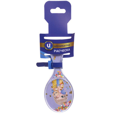 Расческа массажная детская «ФРАТТИ БУМ», малышка Элис, форма овал, 14*5,5см (блистер Ультрамарин)