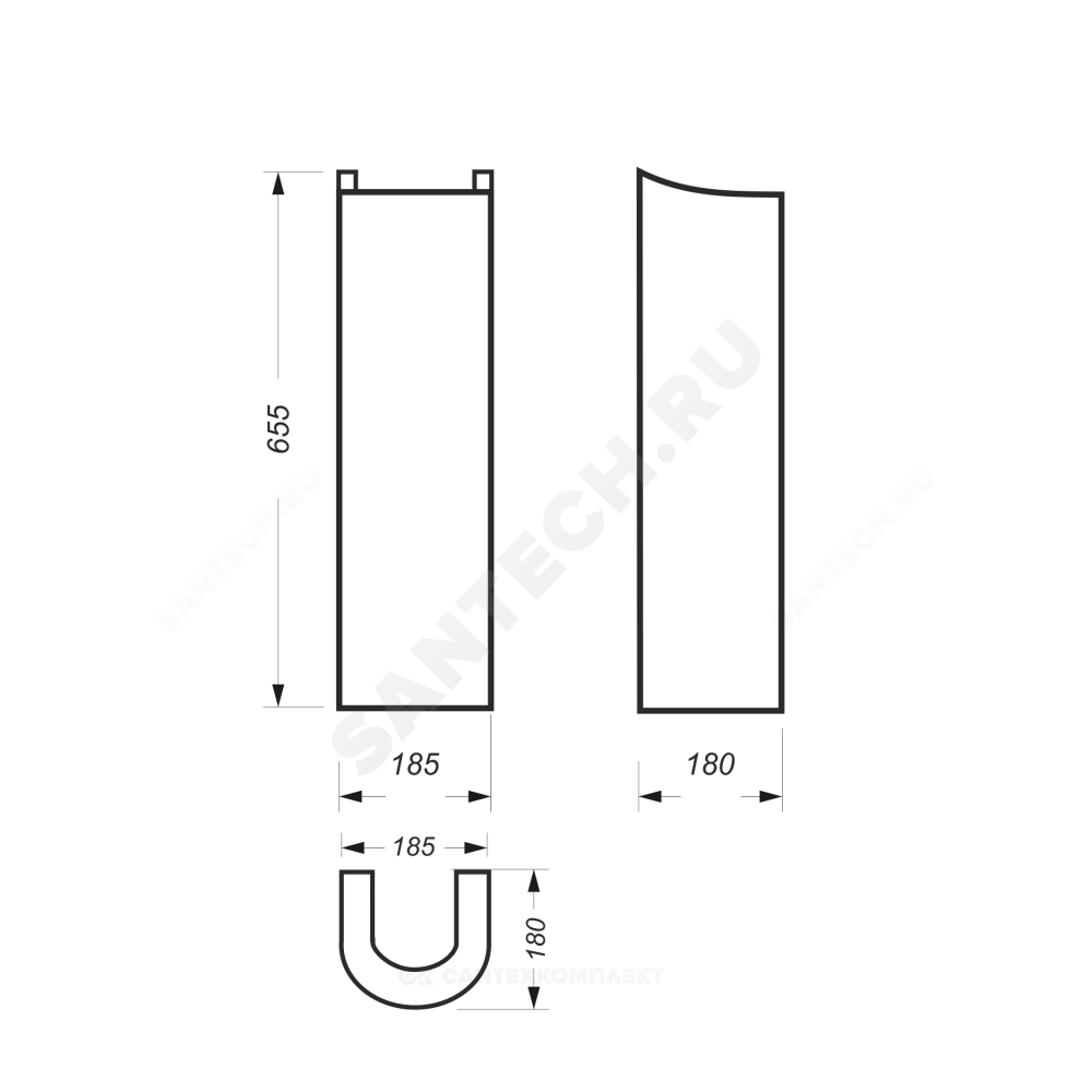 Пьедестал для умывальника Art белый Sanita Luxe PD.FS/Art/N/WHT.G/S1