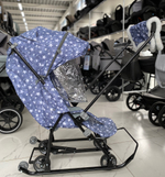Коляска комбинированная «Наши детки» 6 со звездами джинс (арт. НДТ6/3)
