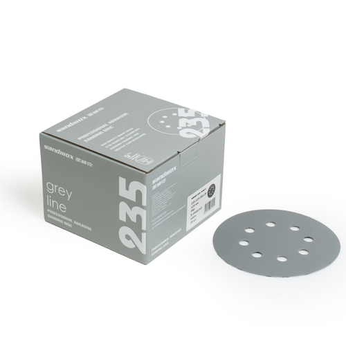 SANDWOX GREY диск на пленочной основе, циркониевый корунд Ø125мм,  Р220, липучка 8 отв.