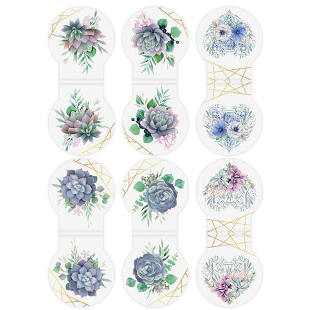 Закладки для книг МАГНИТНЫЕ, "FLOWERS", набор 6 шт., 30х25 мм, BRAUBERG, 113168