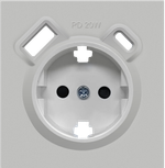 Накладка для розетки Schuko с зарядным устройством USB A+C, с защитными шторками, матовый серый, серия R98