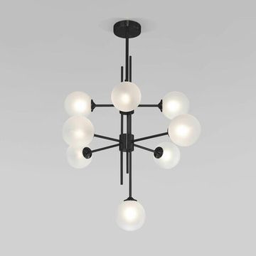 Потолочный светильник со стеклянными плафонами 8*G9 50383 чёрный Volver Eurosvet