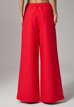 Брюки палаццо красные