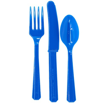 Столовые приборы в королевско-синем цвете, 24 шт
