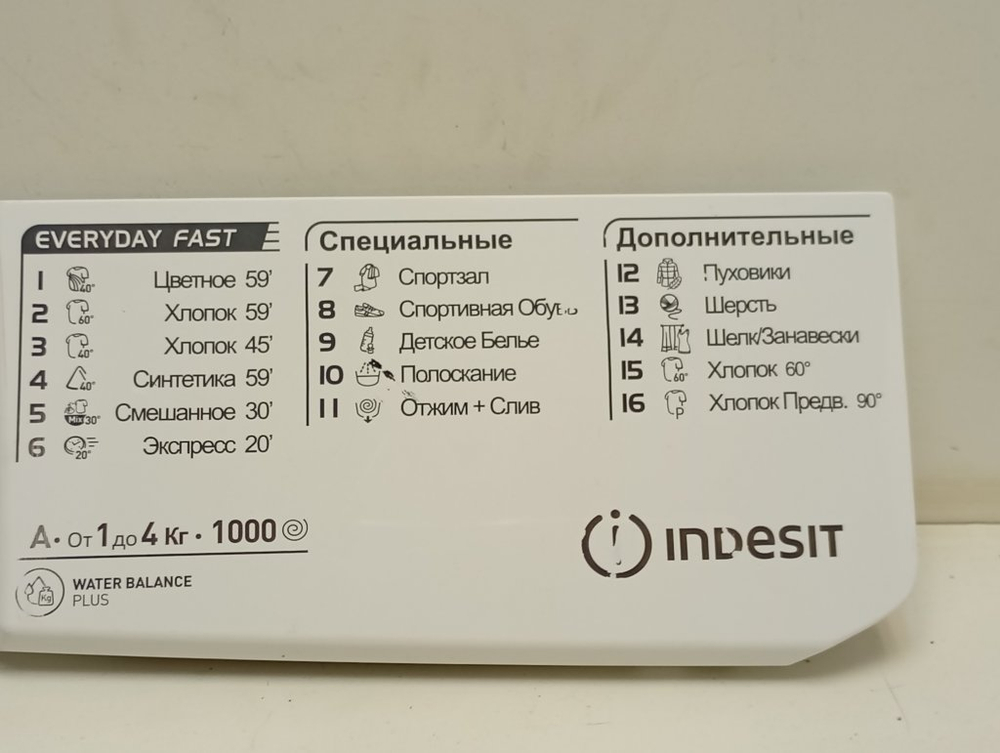 EWUC4105 кт43 Крышка дозатора порошка для стиральной машины Indesit 148039597 б/у