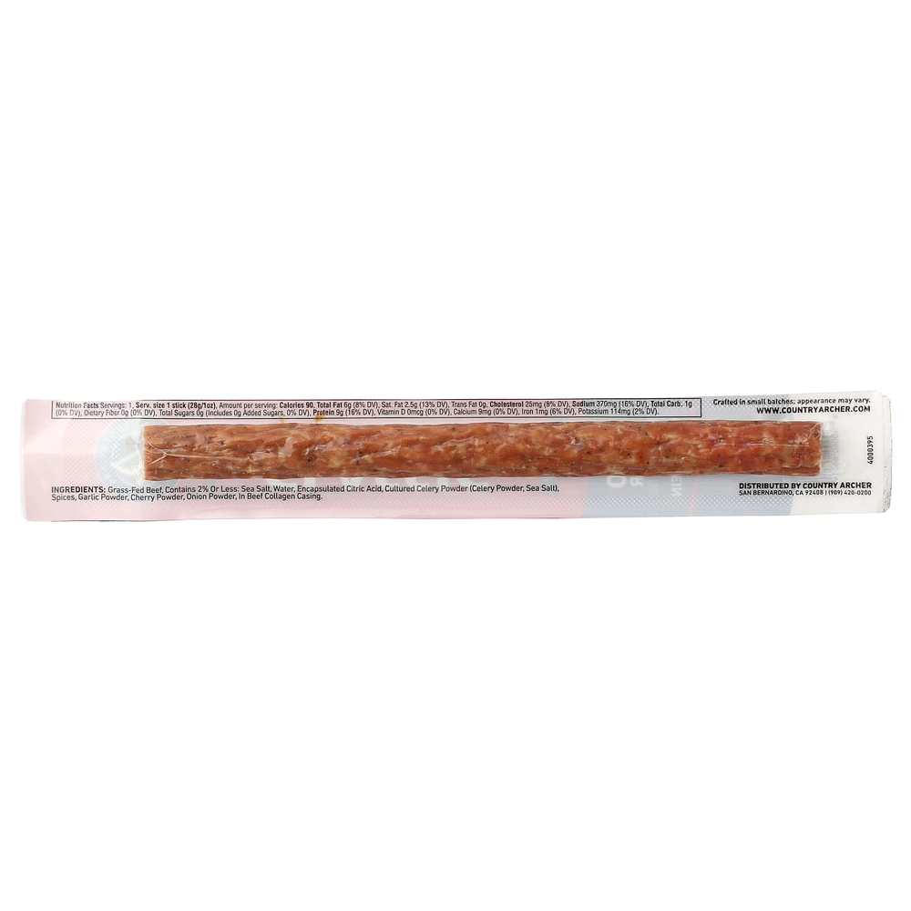 Country Archer Jerky, Говяжьи палочки от коров травяного откорма, оригинальный вкус, 28 г (1 унция)