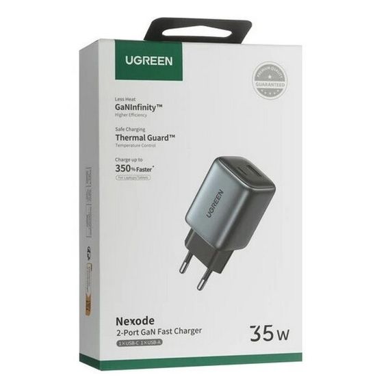 Сетевое зарядное устройство Ugreen CD350 Nexode 35W USB-A - USB-C (15539) серый