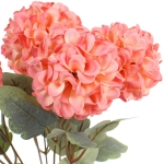 Искусственные цветы «Букет гортензий» 41см 7 цветков розовые