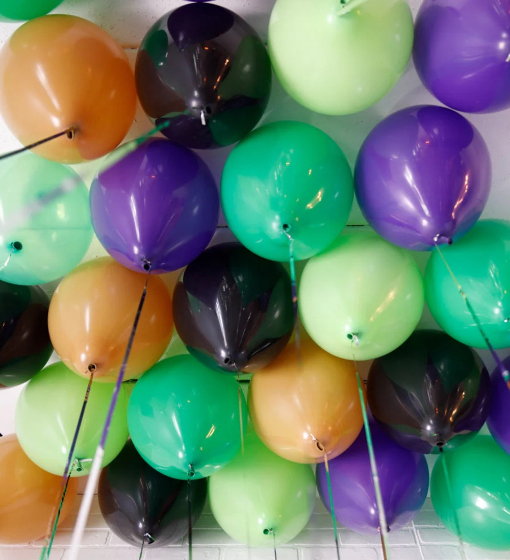 Купить набор шаров под потолок с гелием в стиле Черепашки Ниндзя недорого