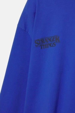 PULL&BEAR Футболка "Stranger Things ", синий
