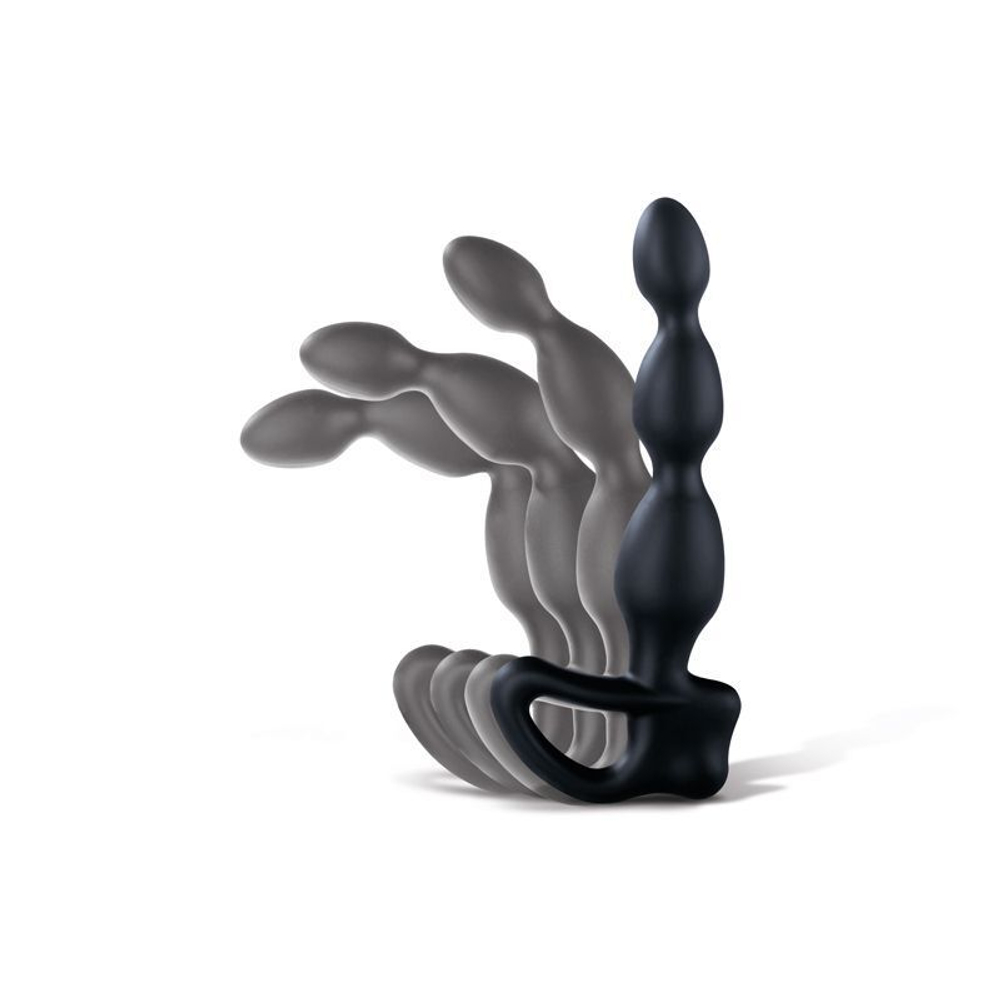 Черный массажёр простаты Big Bend-it - 18 см. (Цвет: черный)