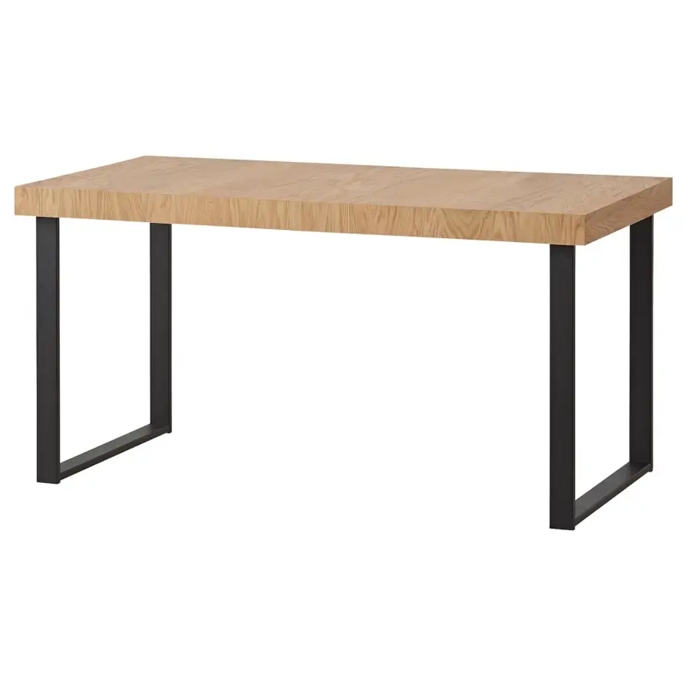 Раздвижной стол - IKEA TARSELE, 150/200х80х77 см, ТАРСЕЛЬ ИКЕА,  дубовый шпон/черный