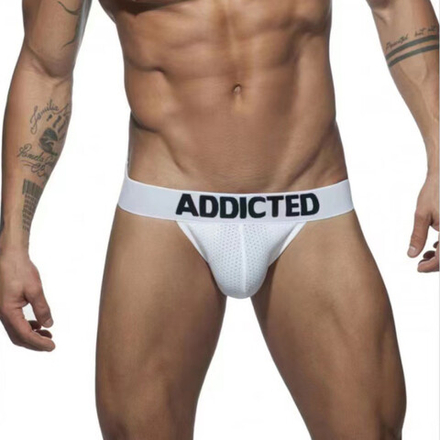 Мужские трусы джоки белые Addicted AD4014-1