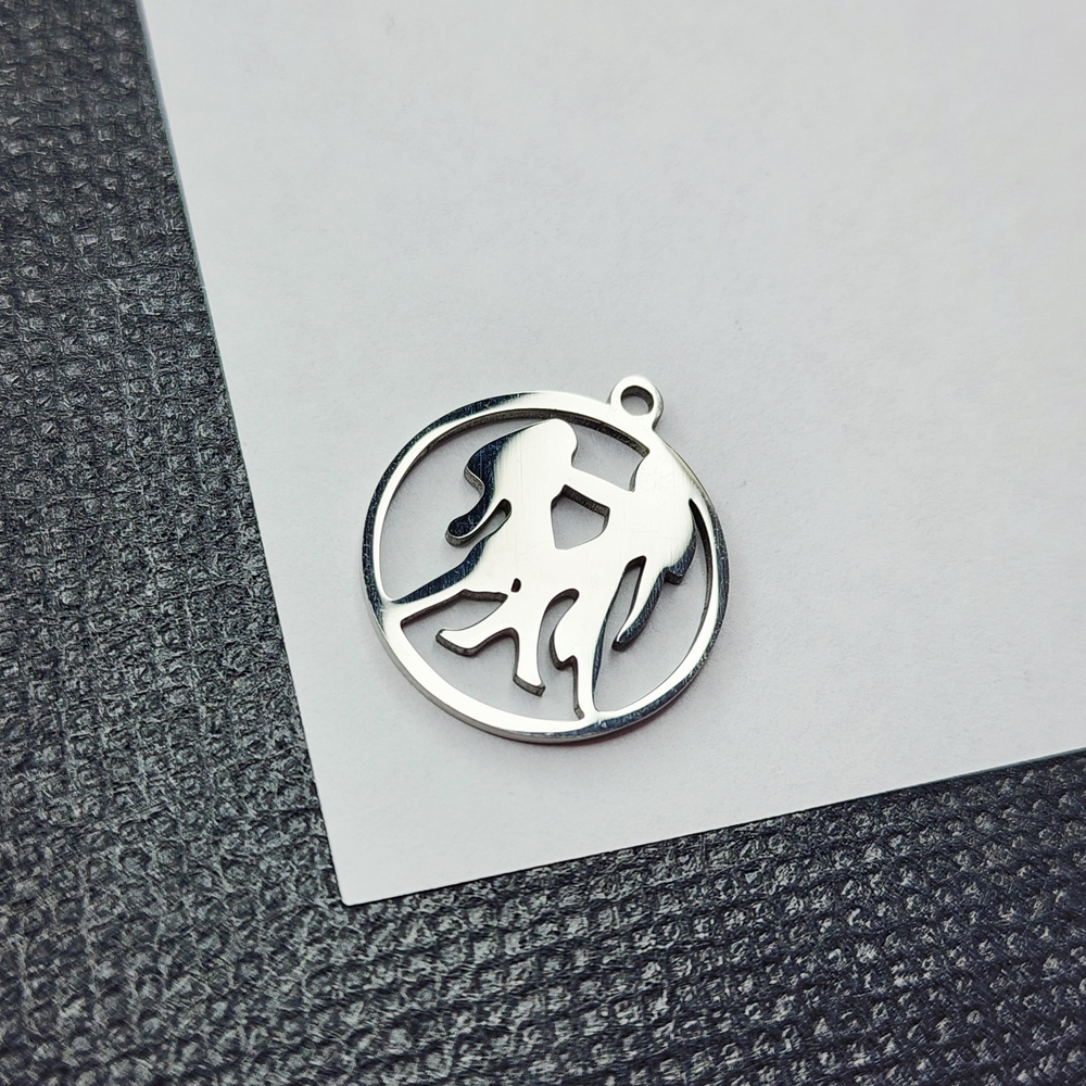 Знаки зодиаков, подвески сталь, р-р 20×17.5мм, штучно