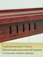 Зеркало настенное 100х70, Джоли, в ванную, прихожую, деревянная рама, массив березы, красный, MAKOSA