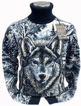 Pulltonic из шерсти и кашемира "Лесной Волк" Размеры (46-54)