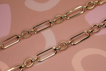 Цепь 10х22 (длинное звено) позолота