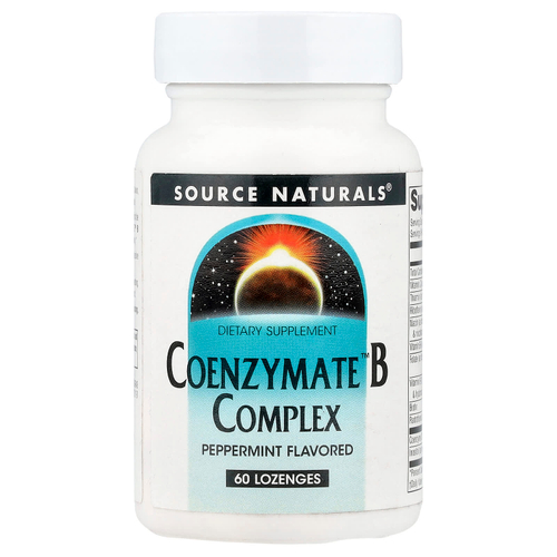 Source Naturals, Coenzymate™, комплекс витаминов группы B, перечная мята, 60 пастилок