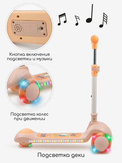 Самокат (кикборд) трехколесный Amarobaby Art