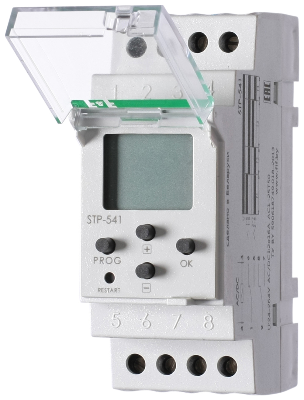 Реле времени STP-541 24-264В AC/DC 2х16А 2перекл. IP20 1канал 4х-временное для вращения электродвиг.
