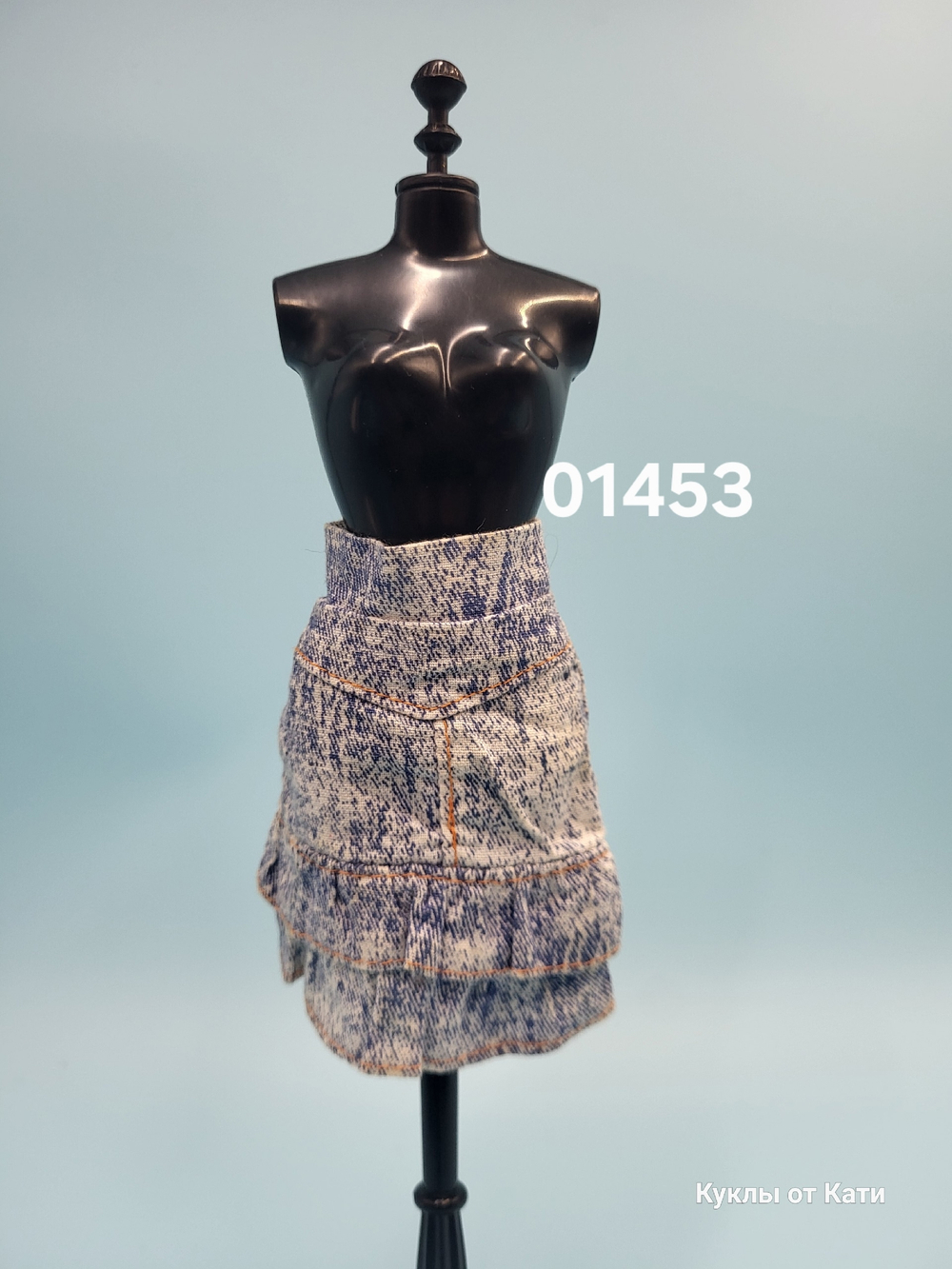 Одежда для куклы Барби винтаж джинсовая юбка 01453