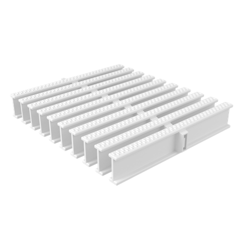 ПЕРЕЛИВНАЯ РЕШЕТКА ACON 195x34мм, цвет белый