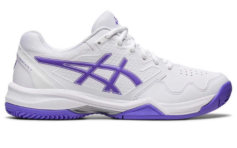 Женские Кроссовки теннисные Asics Gel-Dedicate 7 Clay - white/amethyst