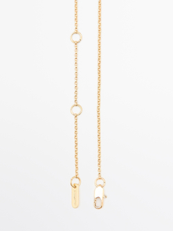 Massimo Dutti Подвеска со стразами, золотистый