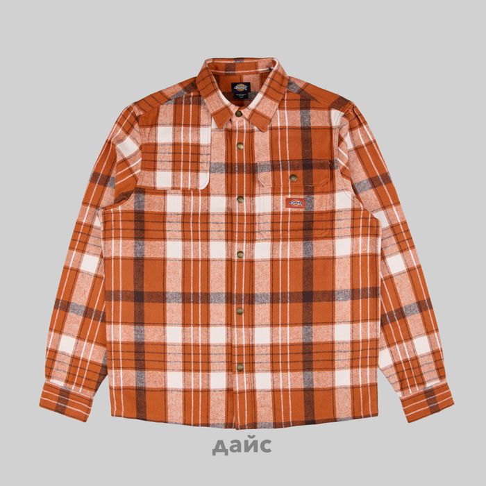 Рубашка мужская Dickies Nimmons Plaid Long Sleeve Shirt артикул:WLR19NCR - купить в магазине Дайс