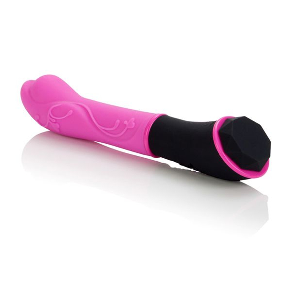Розовый вибромассажер из силикона TANTRIC AURA MASSAGER - 15 см. (Цвет: розовый)