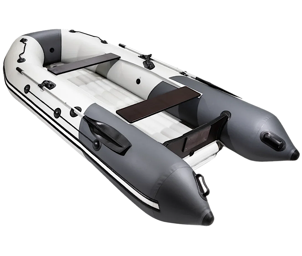 Лодка ПВХ Мастер Лодок Таймень NX3400НДНД Pro "Комби" Св.Серый / Графит