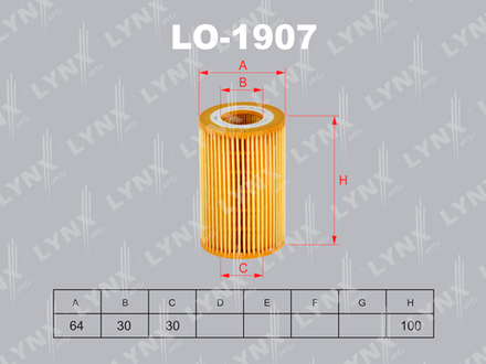 Фильтр масляный LYNX LO-1907