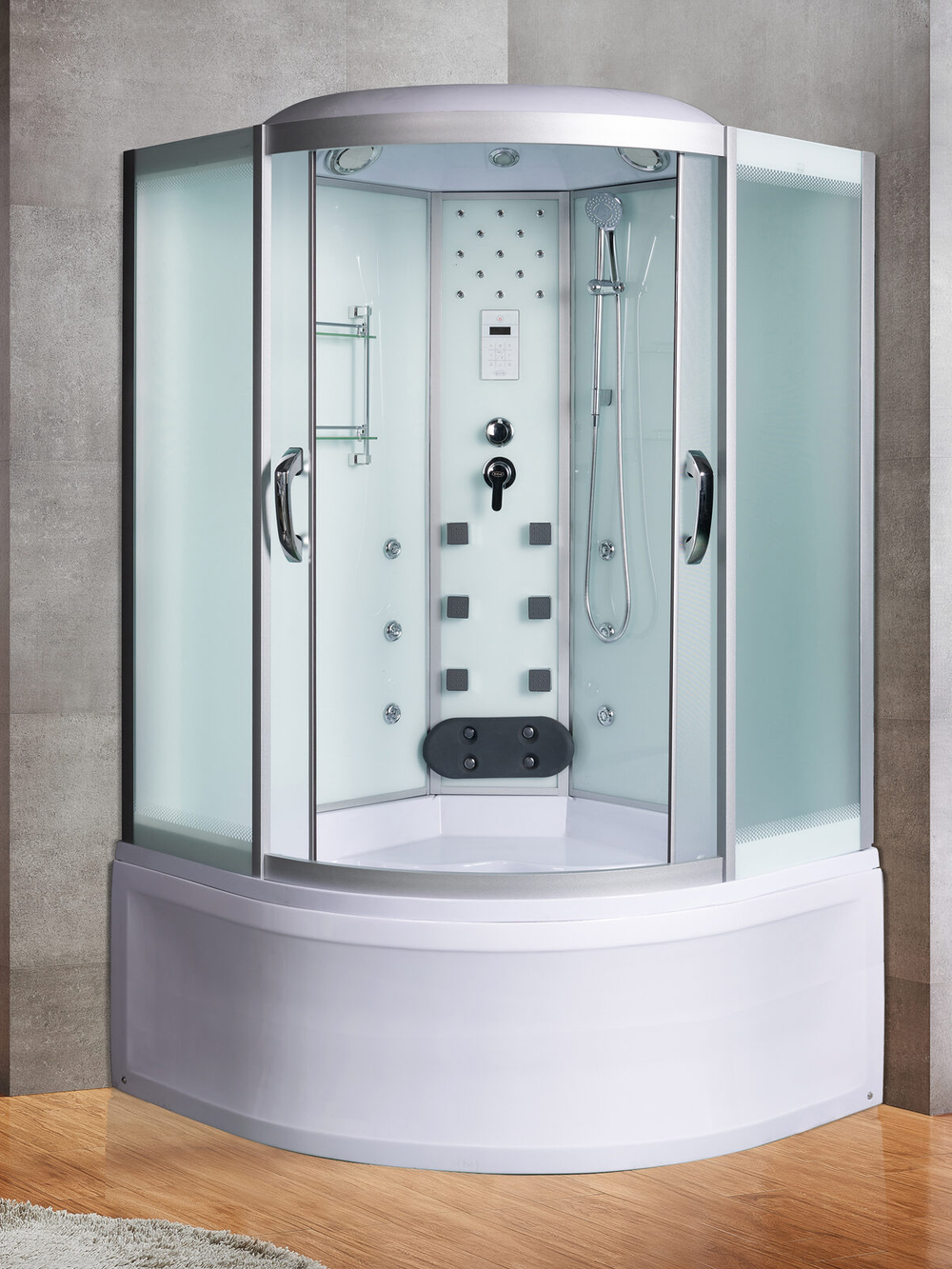 Душевая кабина RIVER TEMZA 120/120/55 МТ 120х120х220 10000002183 Универсальная Четверть круга