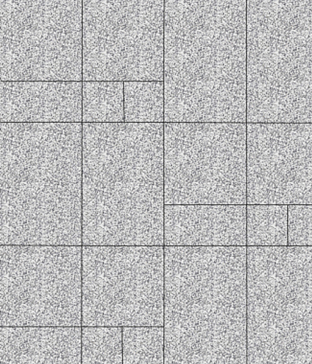 Тротуарная плитка ГРАНДО - Стоунмикс Белый с черным, комплект из 4 видов плит