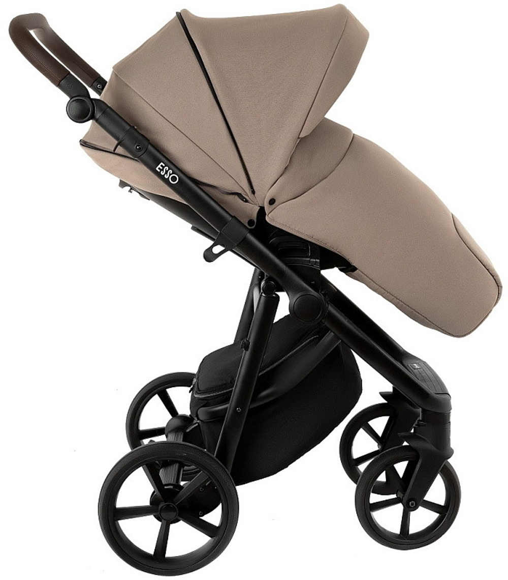Детская коляска Roan Esso 3 в 1 с автокреслом Tutis Elo Lux EduSky Black ESS110/1 Hazel/Black