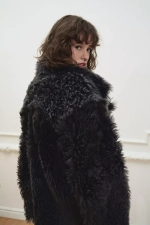 Двусторонняя шубка Grey, Серая