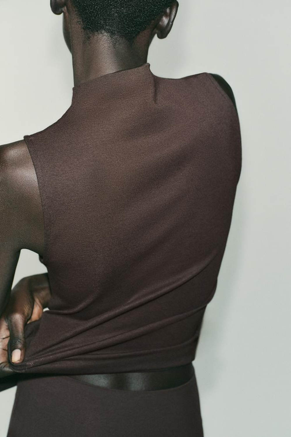 ZARA ТОП БЕЗ РУКАВОВ, ГРАНАТОВЫЙ