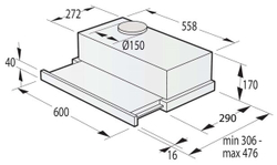 Встраиваемая вытяжка Gorenje TH62E4X