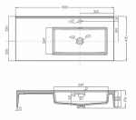 Раковина Акватон Квадро Про 100 1A733231QA01R белая