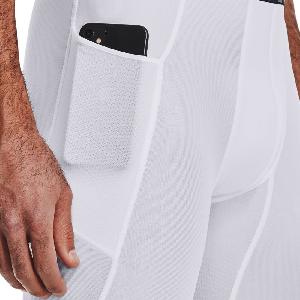 Мужские теннисные штаны Under Armour Heatgear Tight Men - White, Black